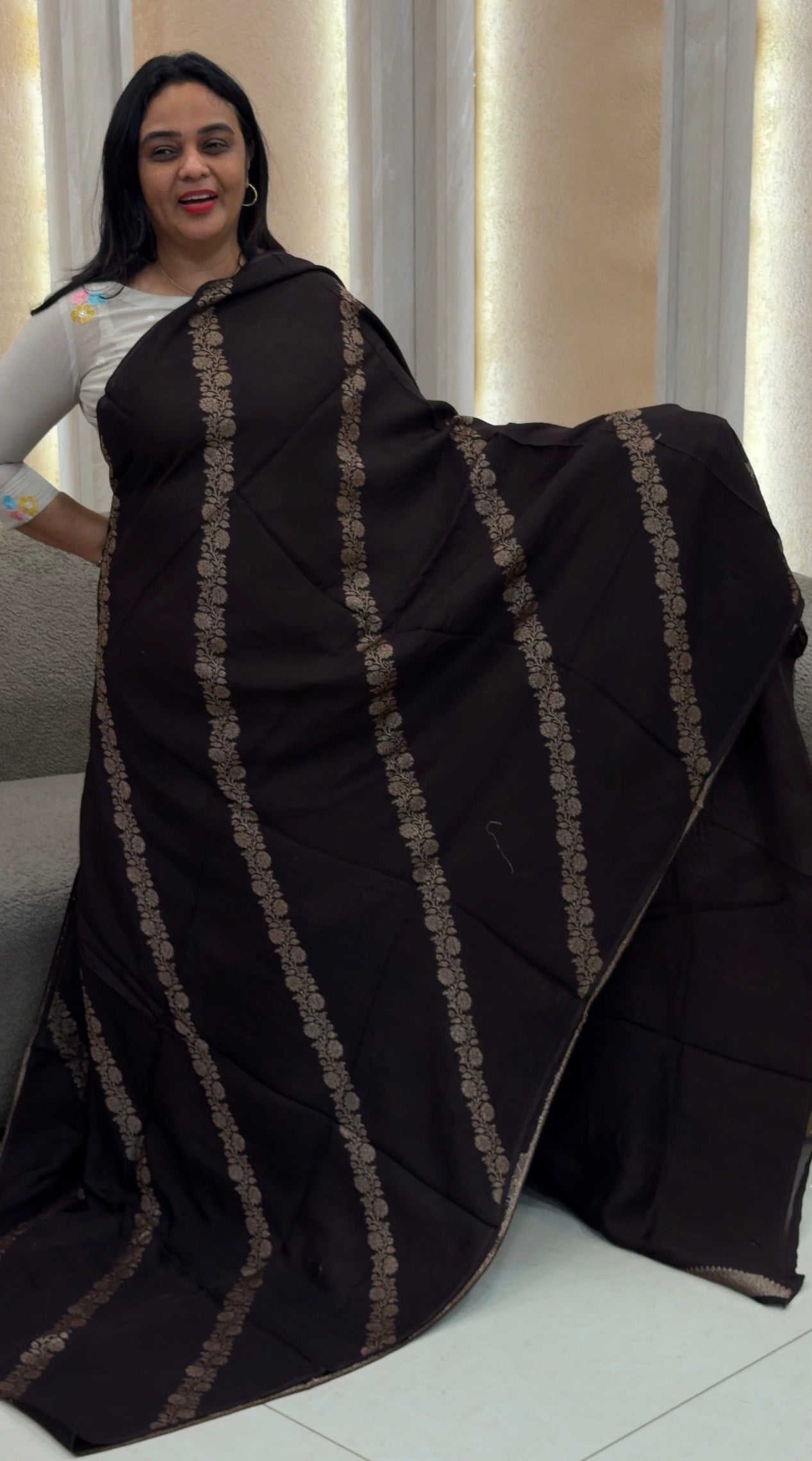 SEMI BANARASI SAREES - IHA 32946