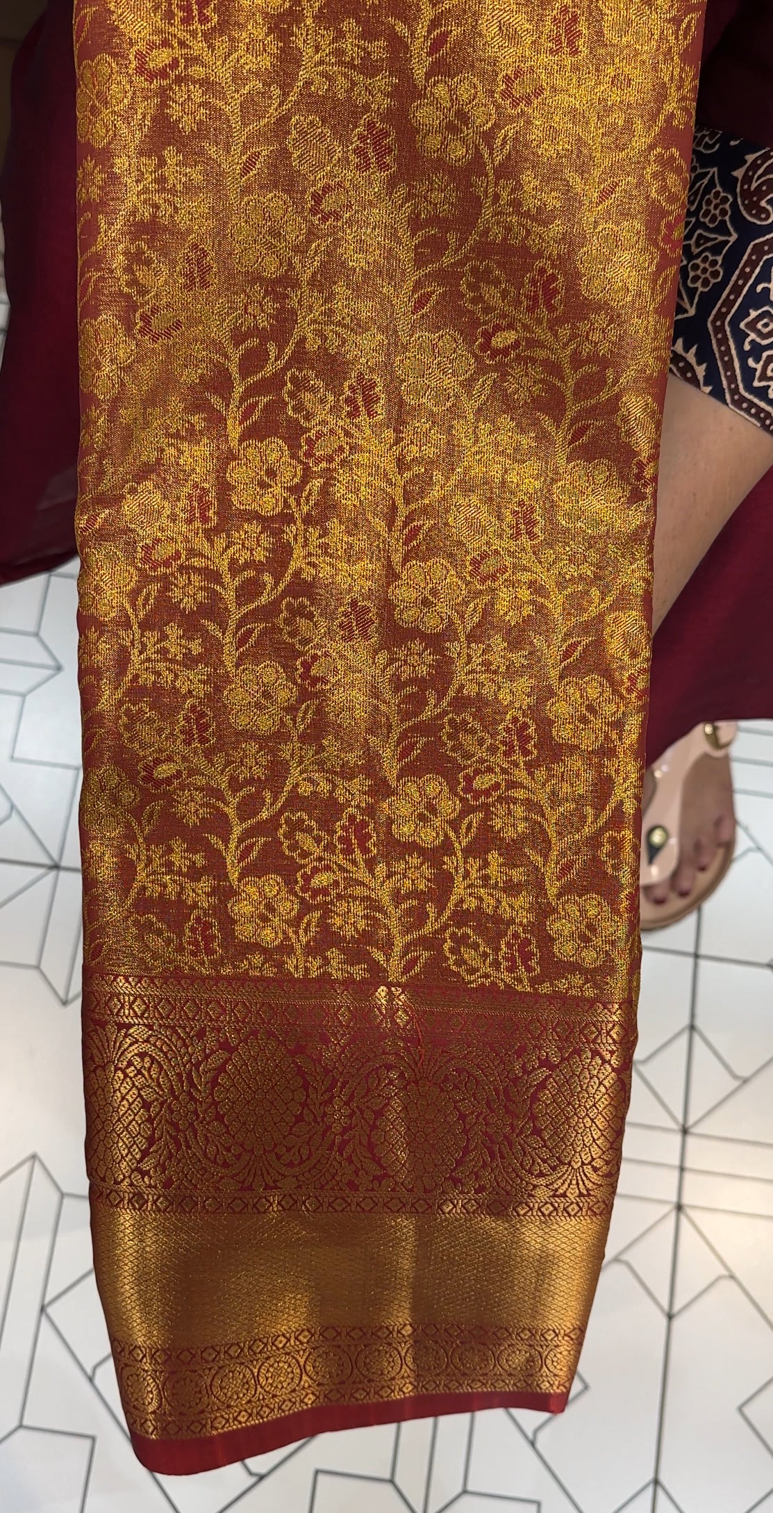 SEMI TISSUE KANCHIPURAM SAREES - IHA 27858