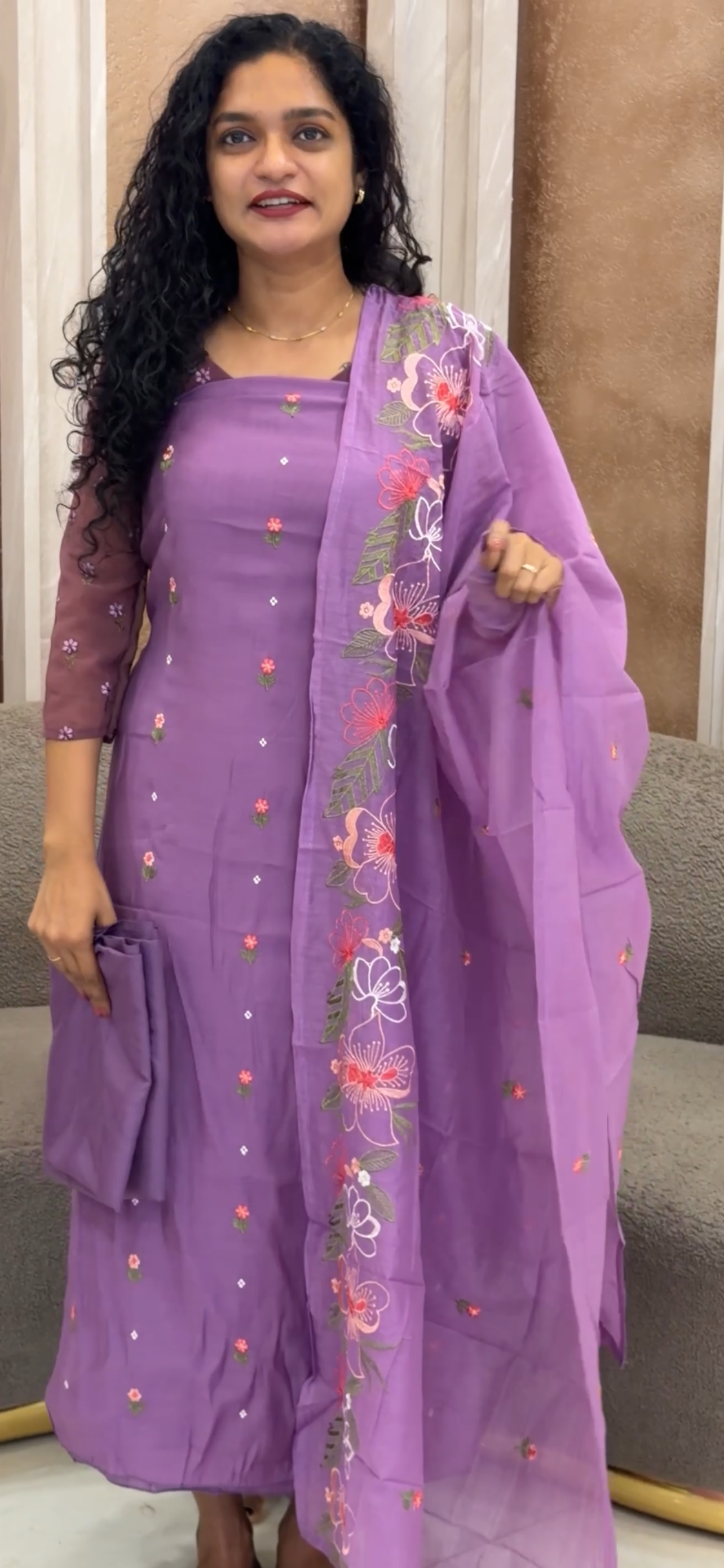 MALAI CHANDERI UNSTITCHED SALWAR SUITS - IHA 33288