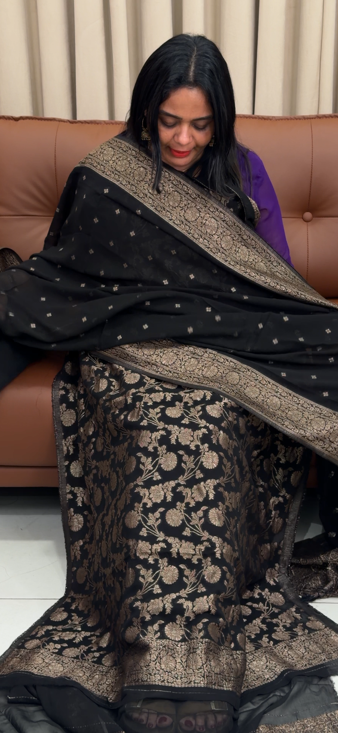 VISCOSE GEORGETTE BANARASI UNSTITCHED SALWAR SUITS - IHA 33673