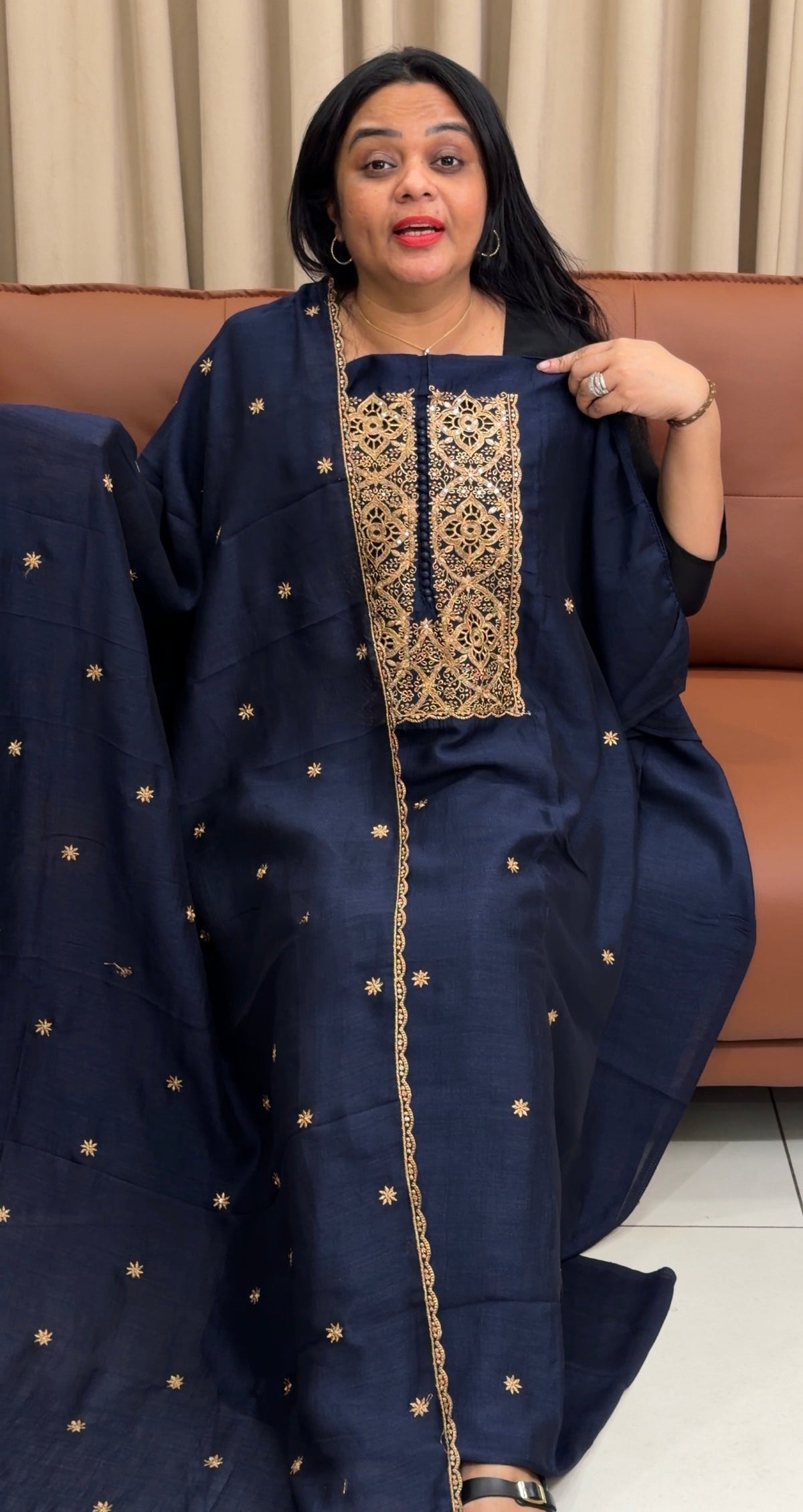 SEMI RAW SILK UNSTICHED SALWAR SUITS - IHA 35207