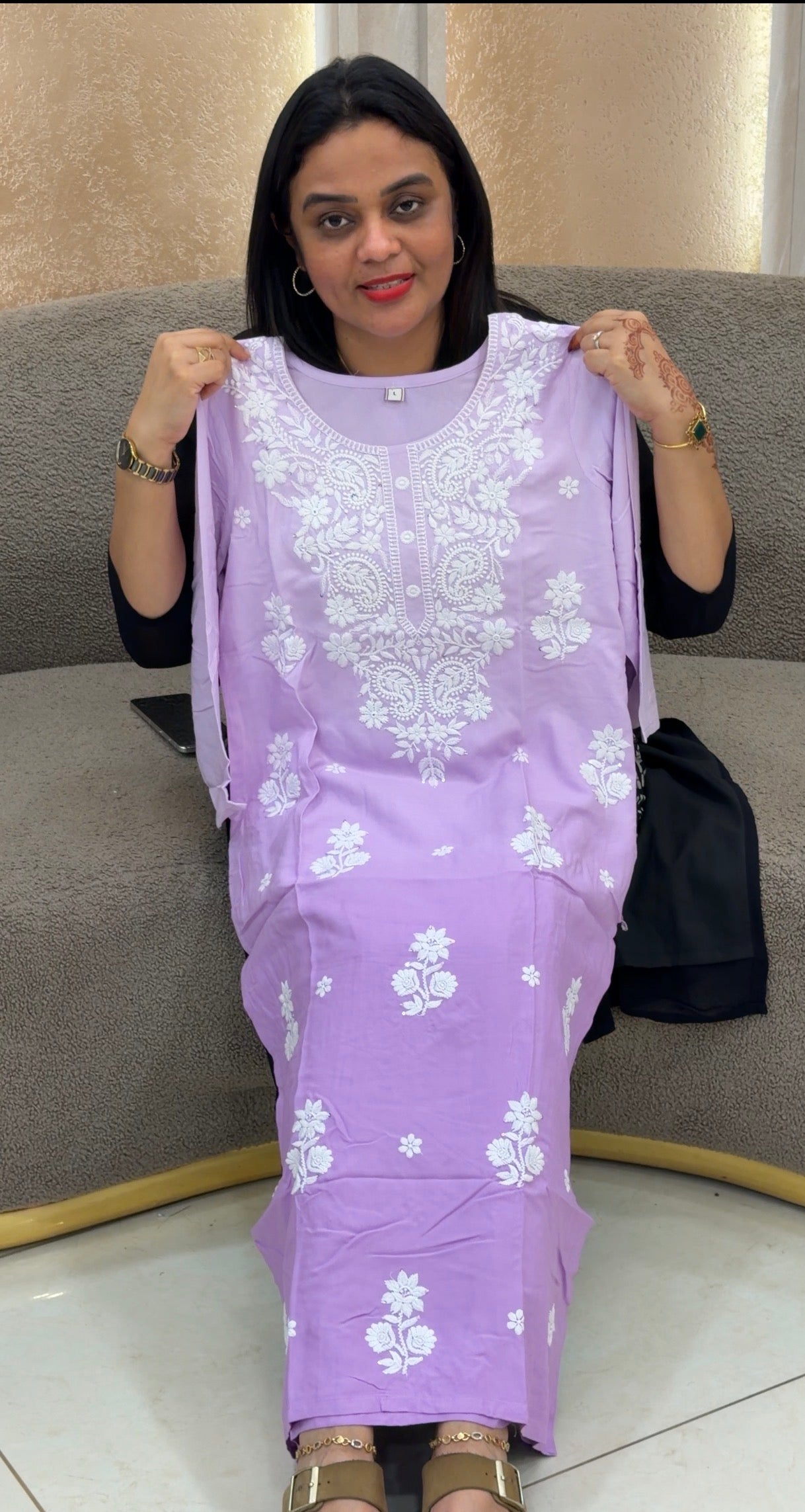LUCKNOWI CHIKANKARI TOPS - IHA 33034
