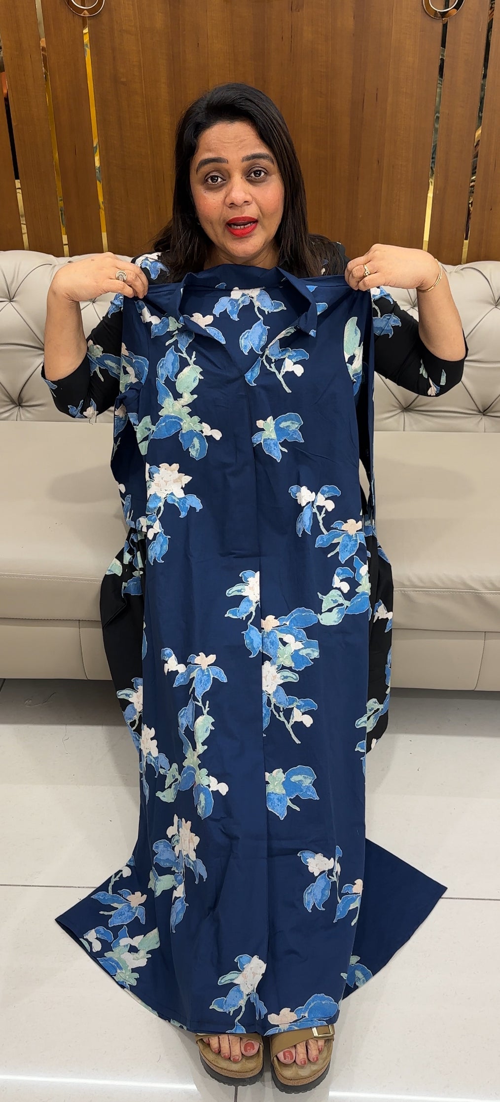 IHA'S IN-HOUSE PRINTED ALINE TOPS - IHA 28360