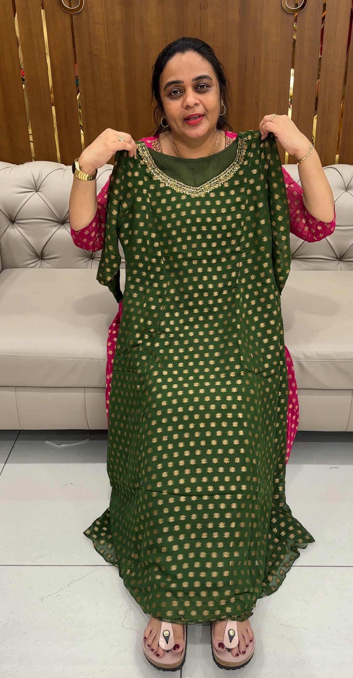 IHA'S IN-HOUSE GEORGETTE ALINE TOPS - IHA 26741