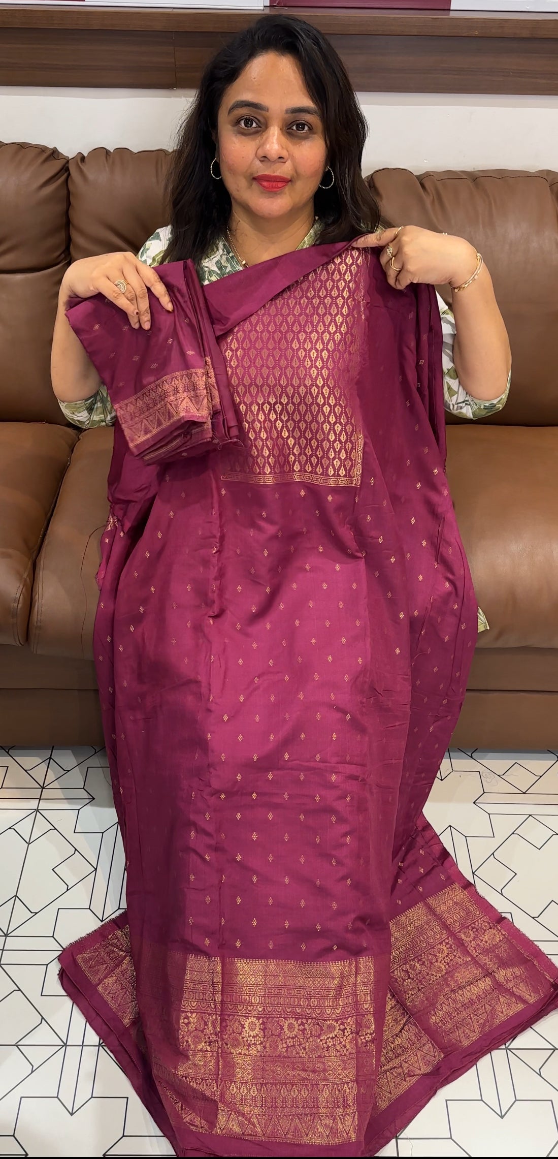 SEMI BANARASI UNSTITCHED SALAR SUITS - IHA 26306
