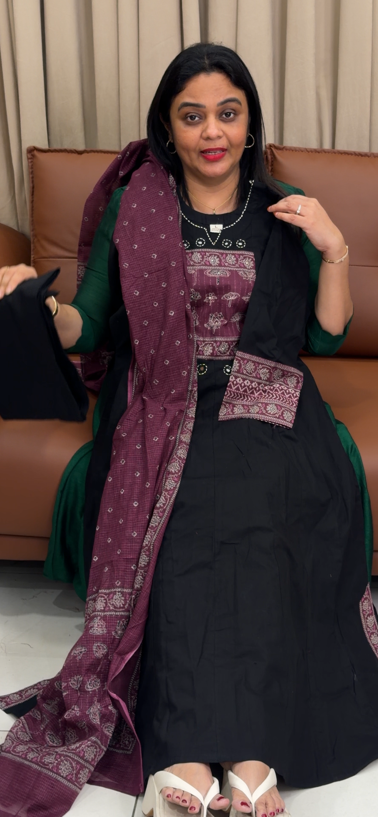 ANARKALI TOP, BOTTOM AND DUPATTA - IHA 33797