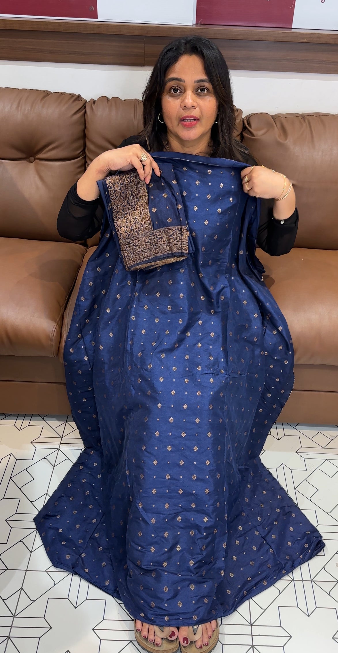 SEMI BANARASI UNSTITCHED SALWAR SUITS - IHA 26181