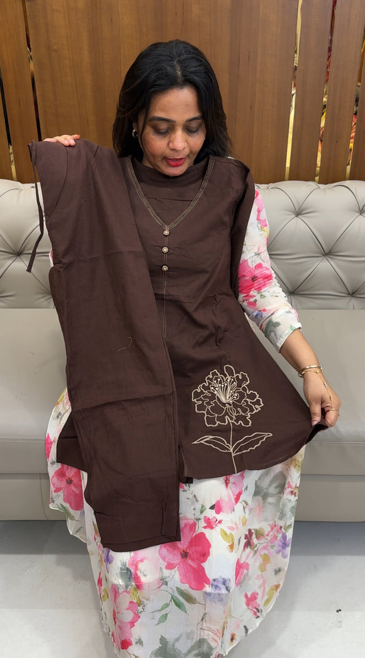 PRINTED LINEN SHORT CO-ORDS - IHA 26133