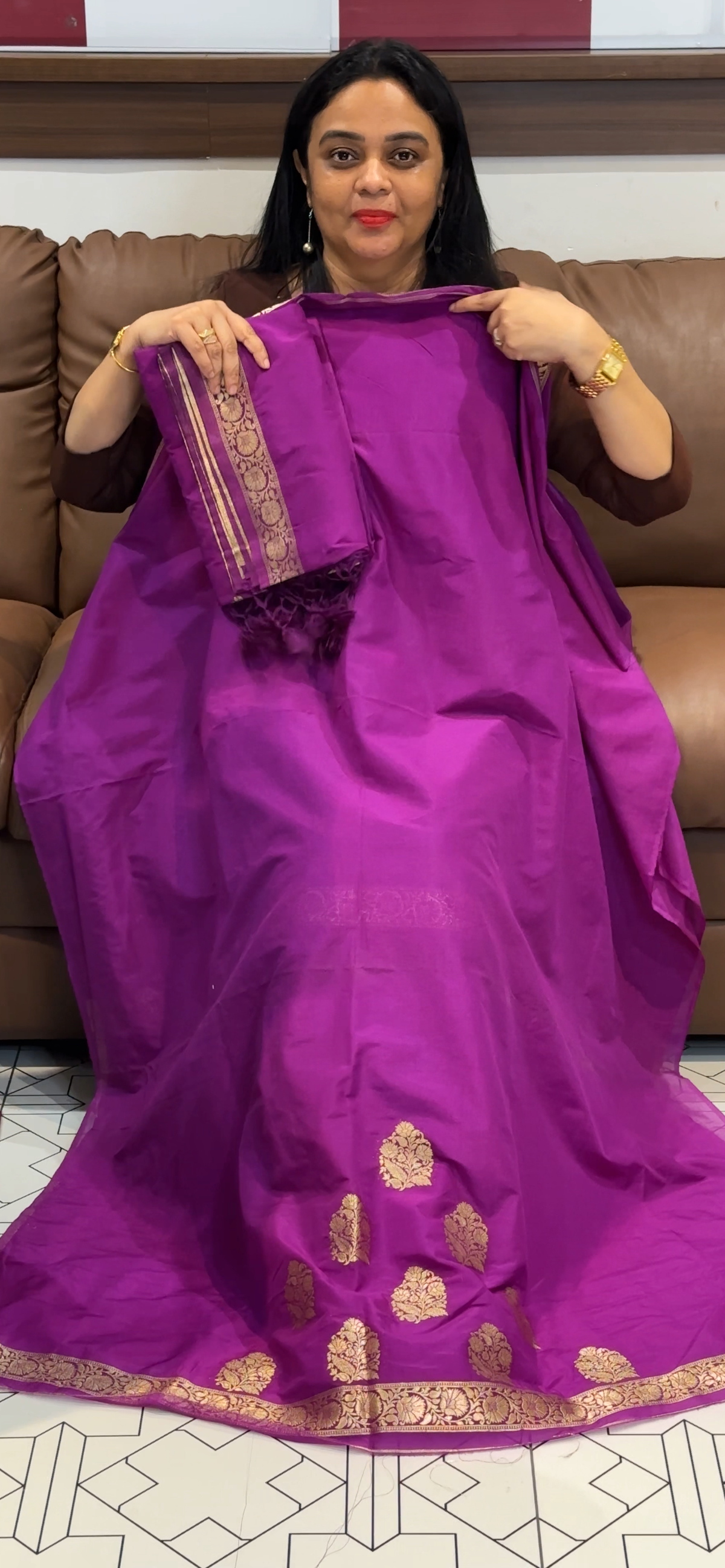 SEMI BANARASI UNSTITCHED SALWAR SUITS - IHA 35565