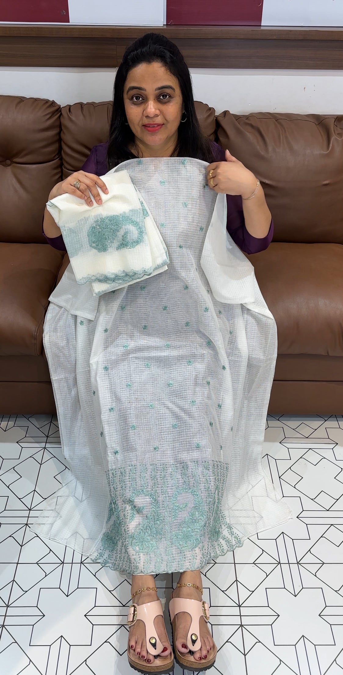 NET KOTA UNSTITCHED SALWAR SUITS - IHA 28024