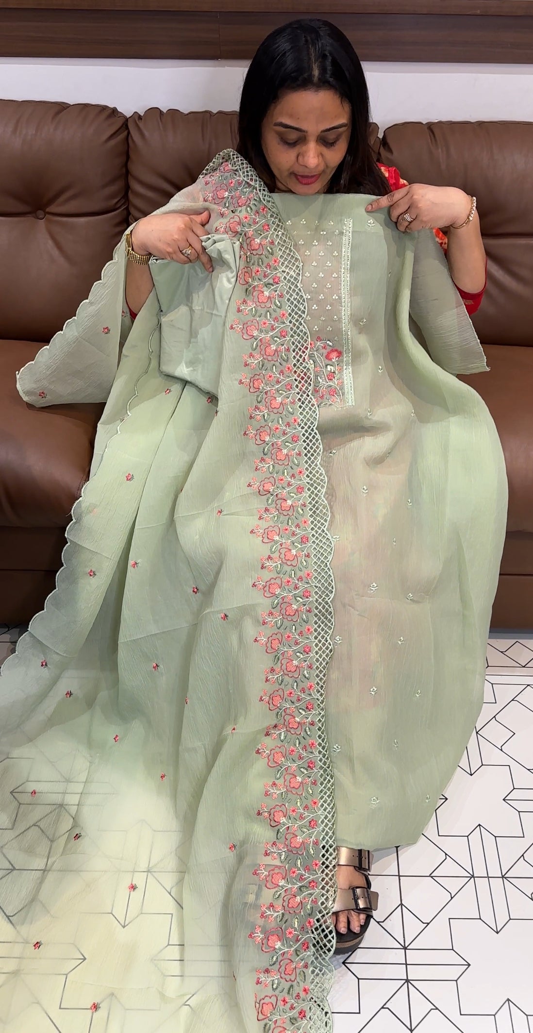 BANARASI UNSTITCHED SALWAR SUITS - IHA 19686