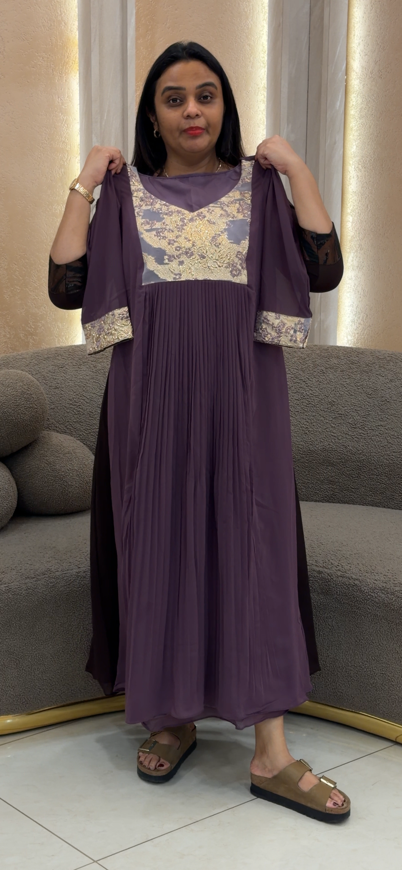 IHA'S IN-HOUSE GEORGETTE ALINE TOPS - IHA 33045