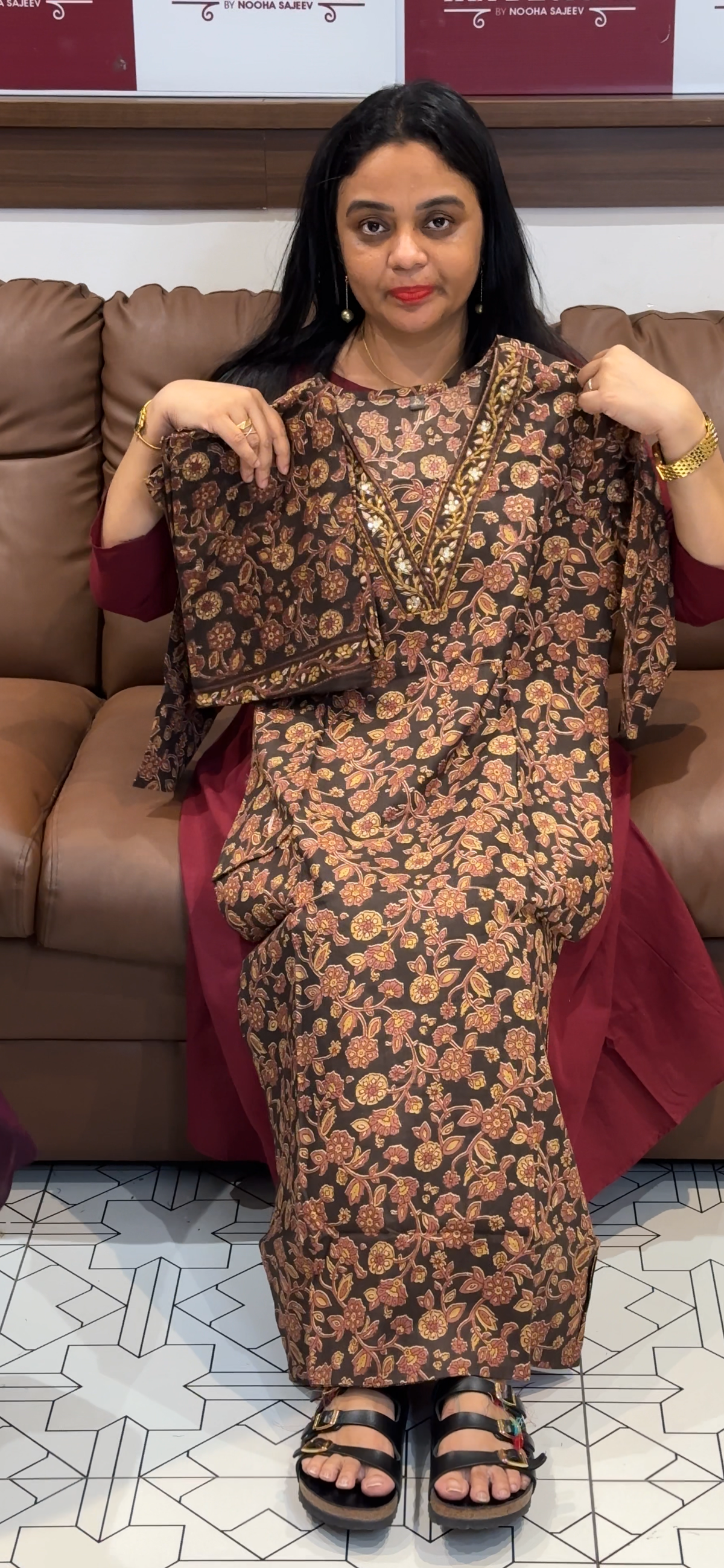 PRINTED TOP, BOTTOM AND DUPATTA - IHA 35511