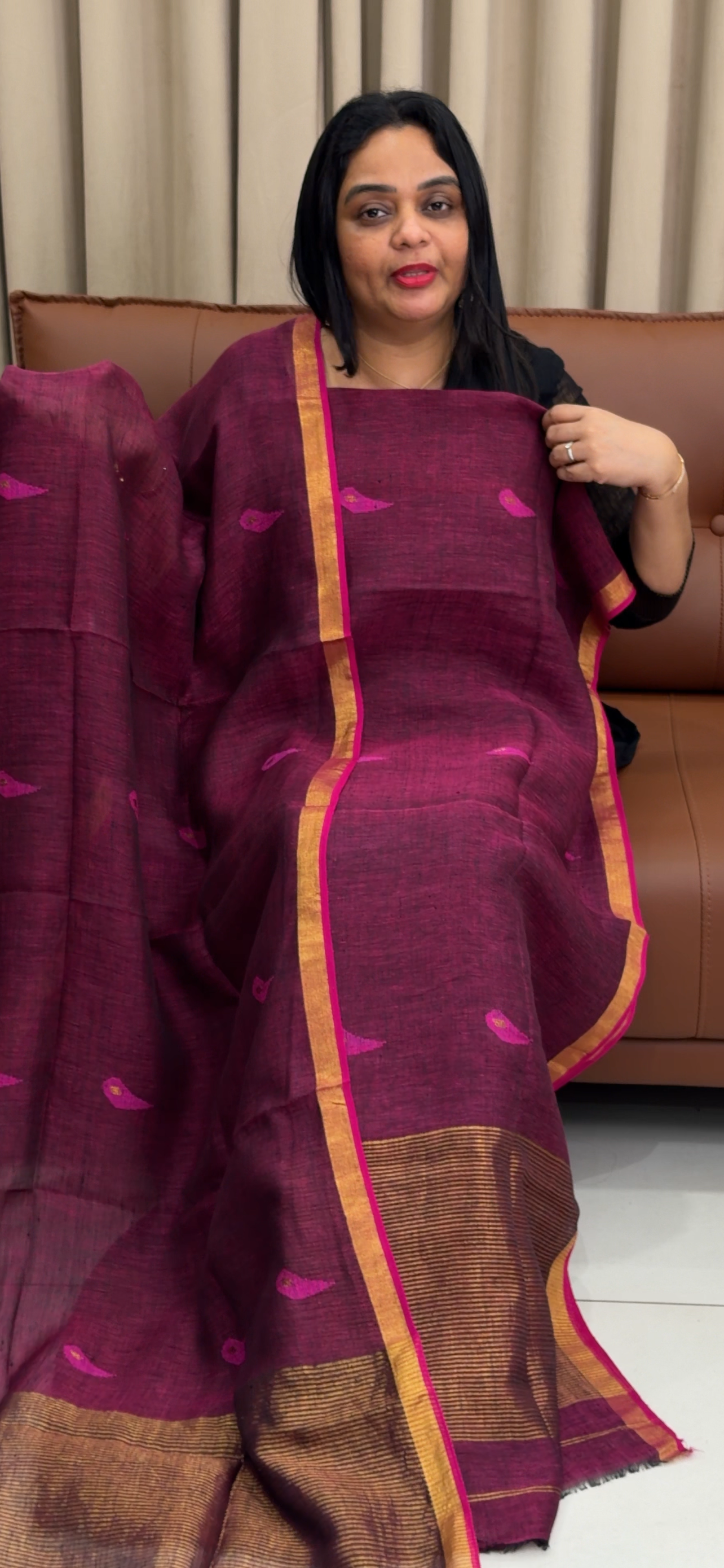 JAMDANI UNSTITCHED SALWAR SUITS  - IHA 34000
