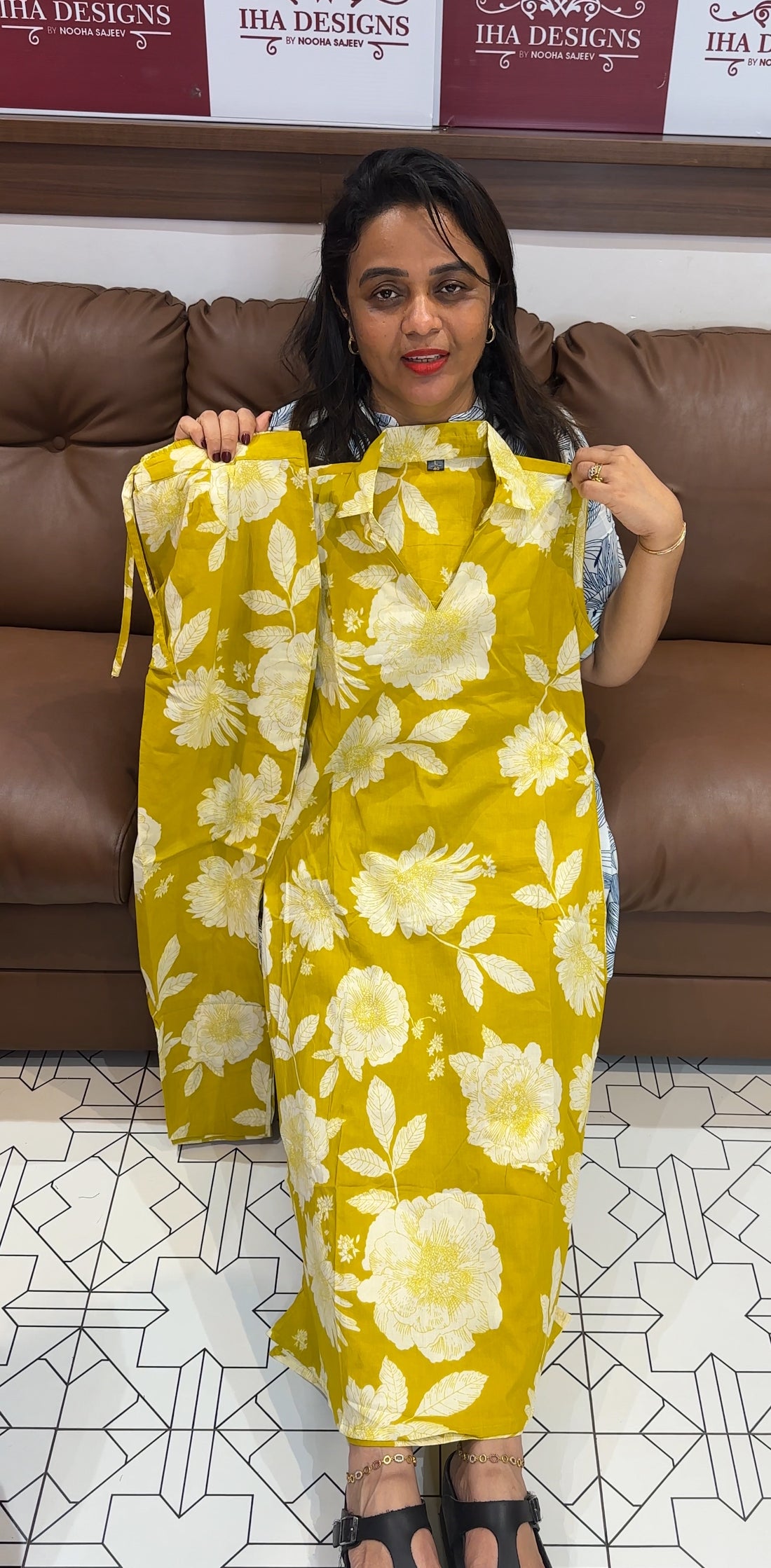 COTTON PRINTED TOP AND BOTTOM - IHA 25509