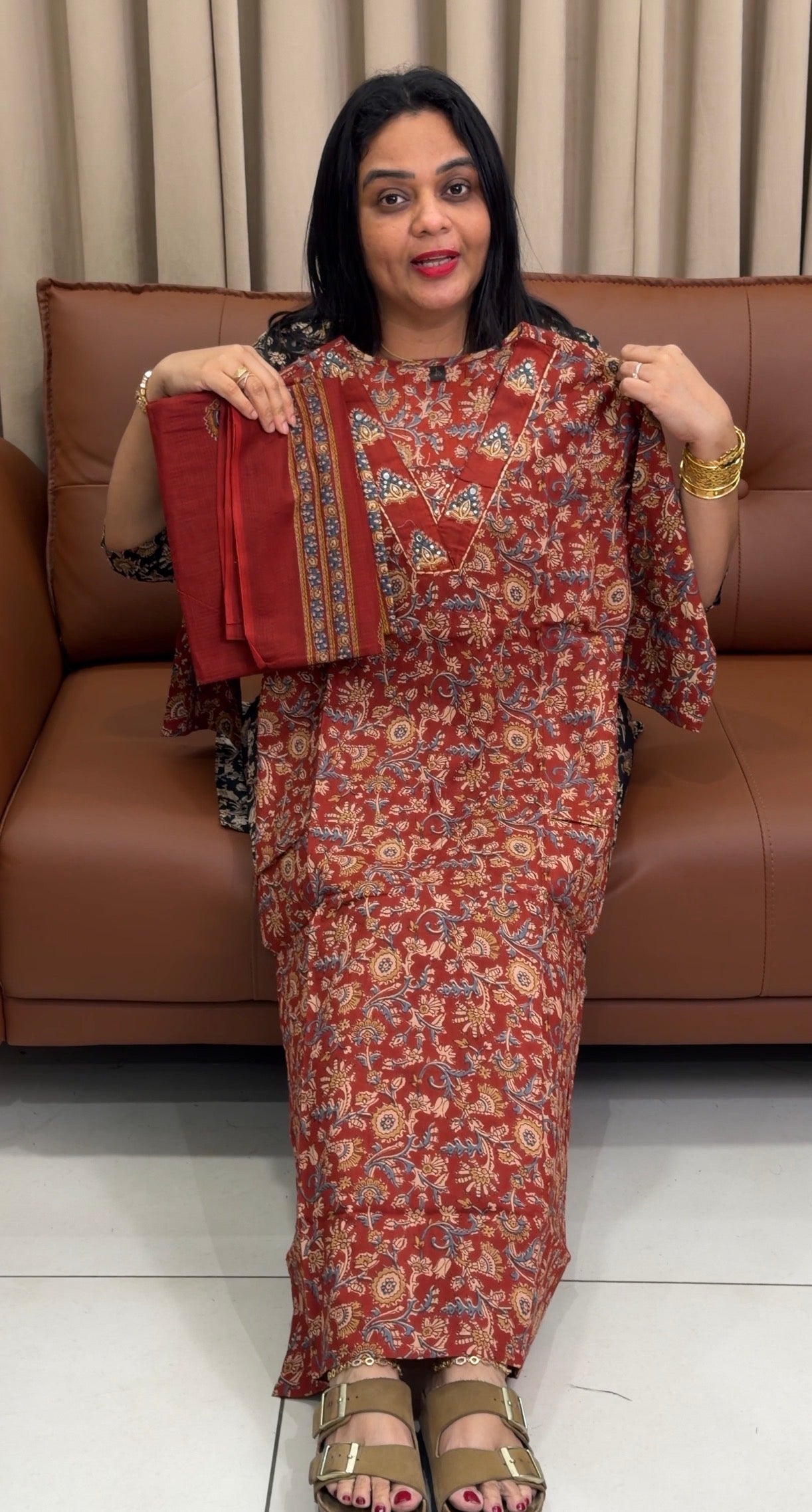 IHA'S IN-HOUSE PRINTED COTTON TOP,BOTTOM AND DUPATTA - IHA 33744