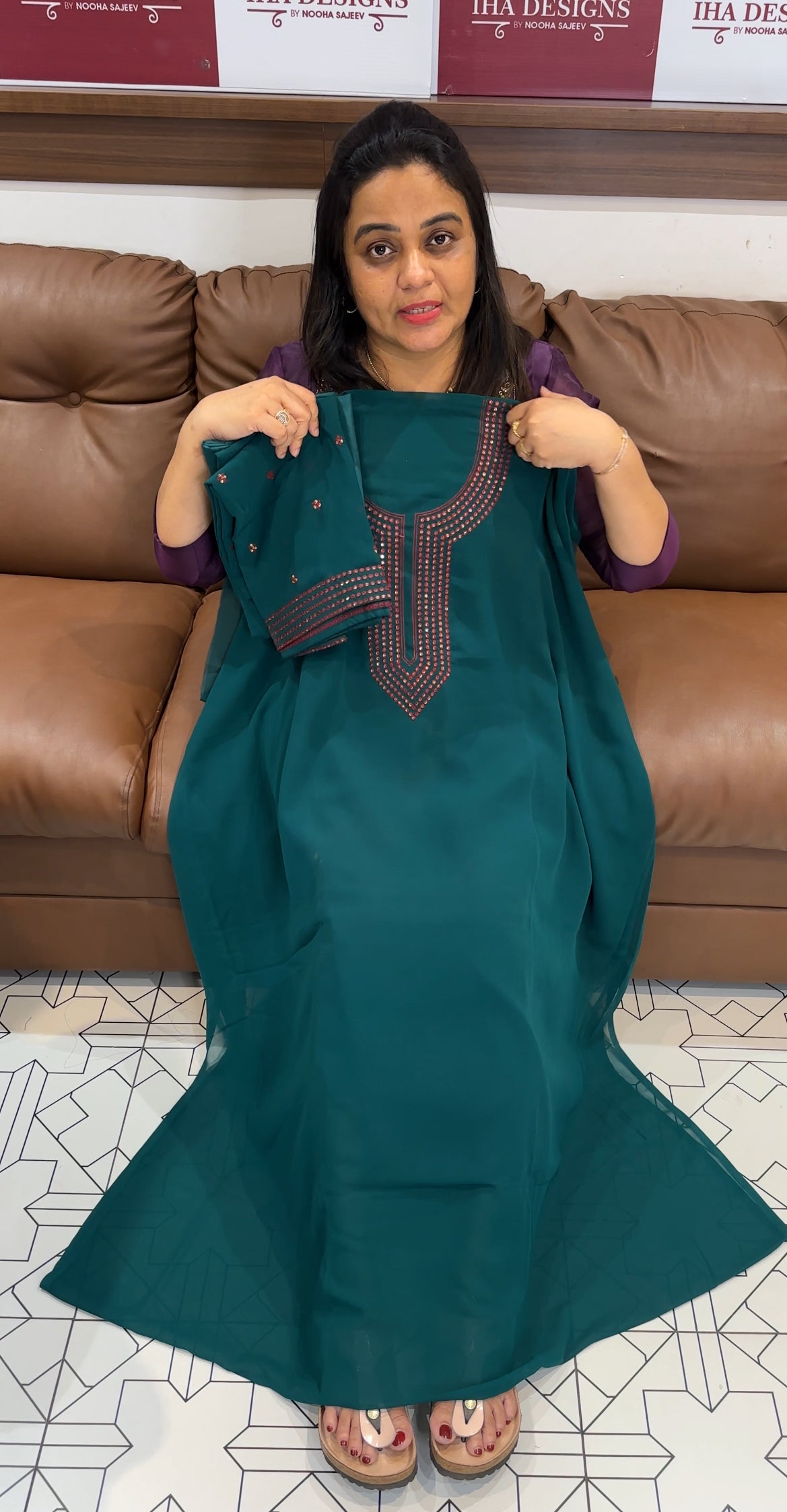 FAUX GEORGETTE UNSTITCHED SALWAR SUITS - IHA 27989