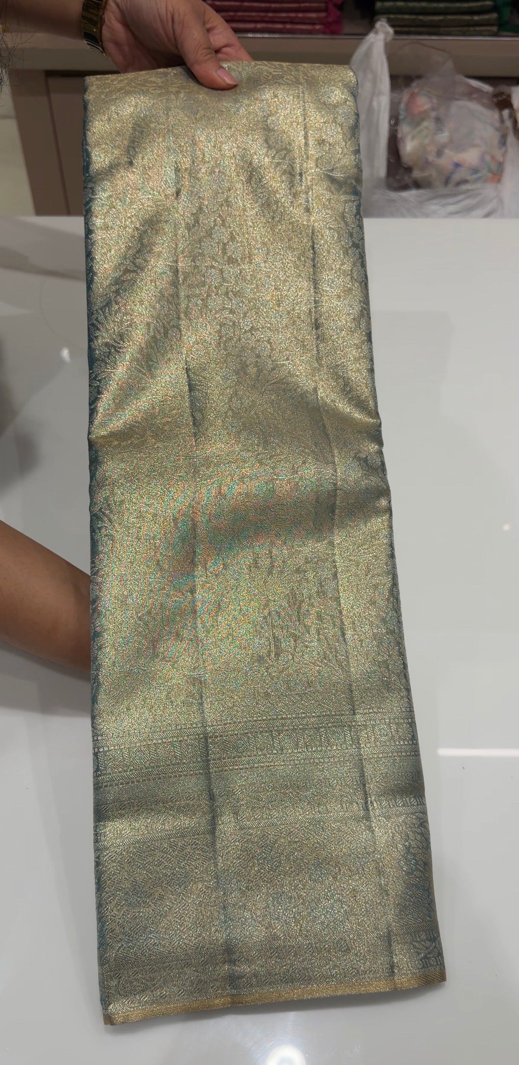 SEMI TISSUE SAREES - IHA 35821