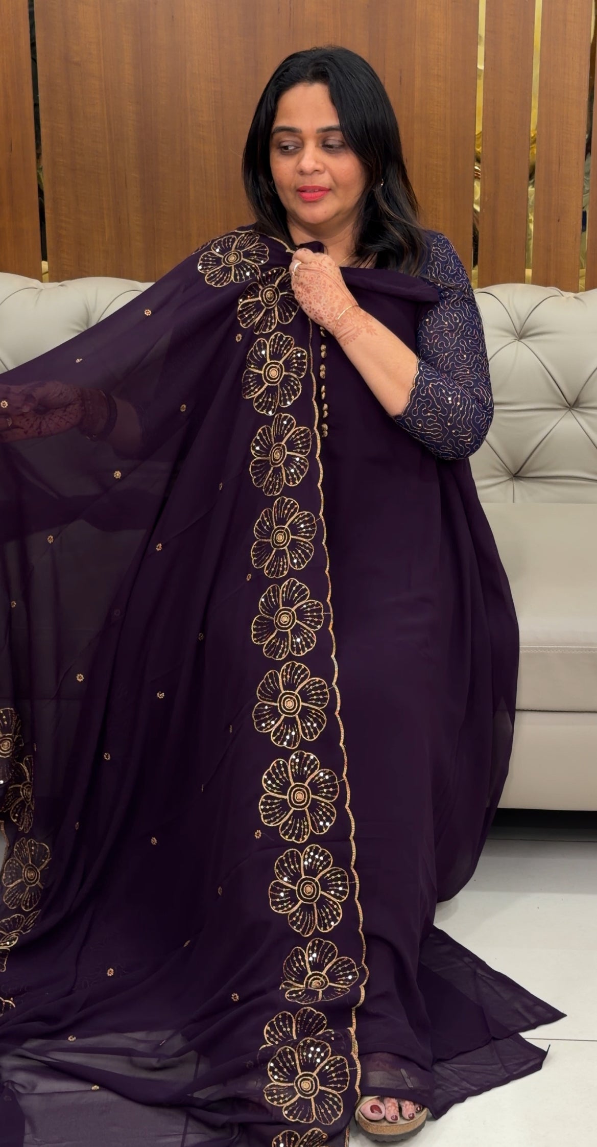 FAUX GEORGETTE UNSTITCHED SALWAR SUITS - IHA 32793