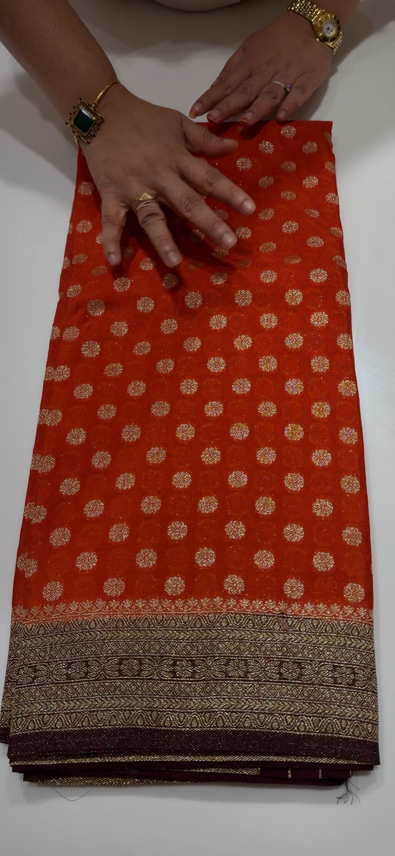 SEMI BANARASI SAREES - IHA 34535