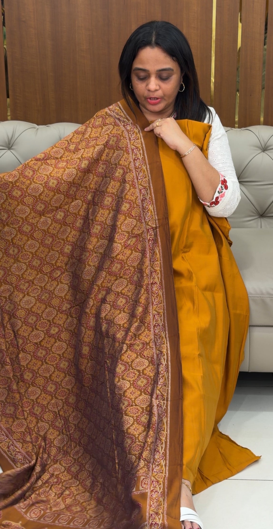 MUL CHANDERI UNSTITCHED SALWAR SUITS - IHA 29357