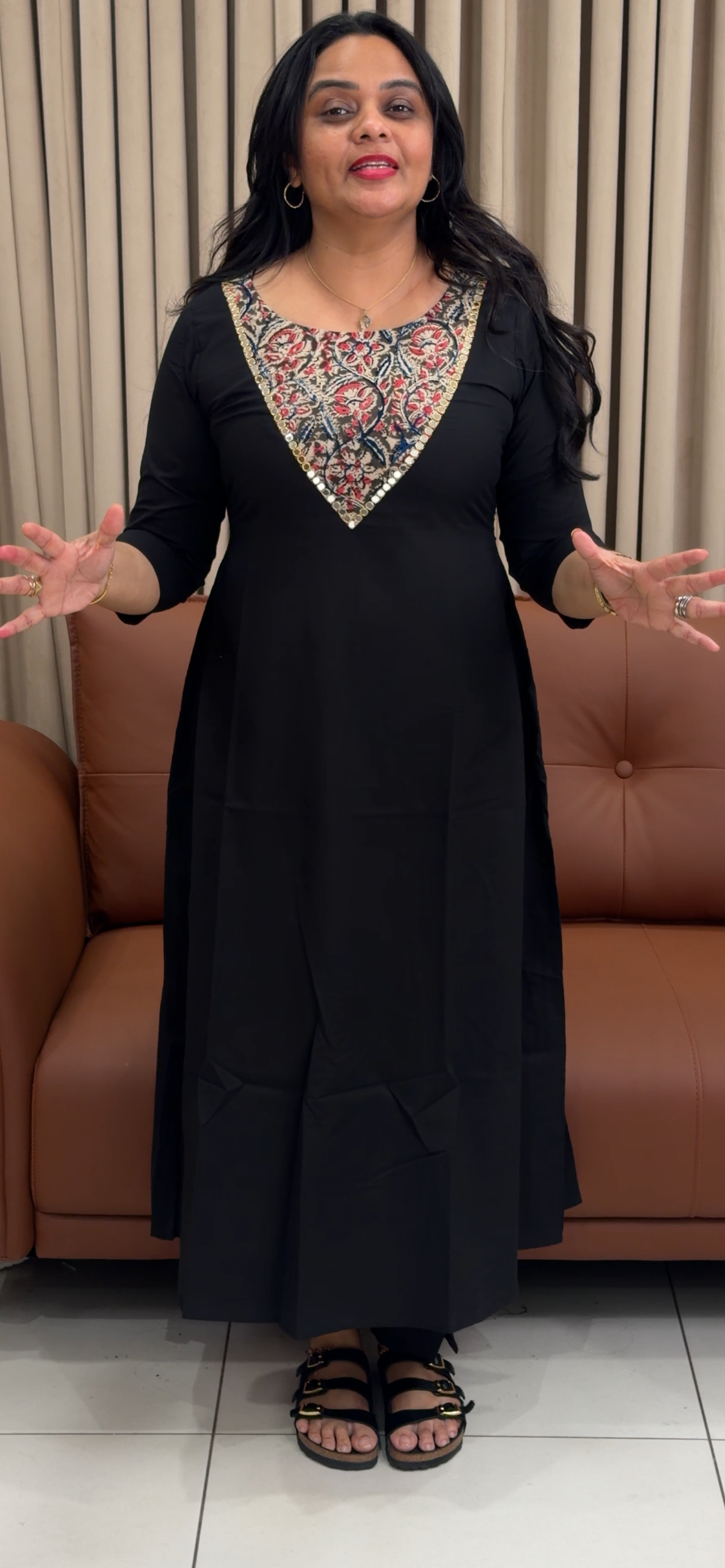 IHA'S IN-HOUSE COTTON SLITTED TOPS - IHA 34872