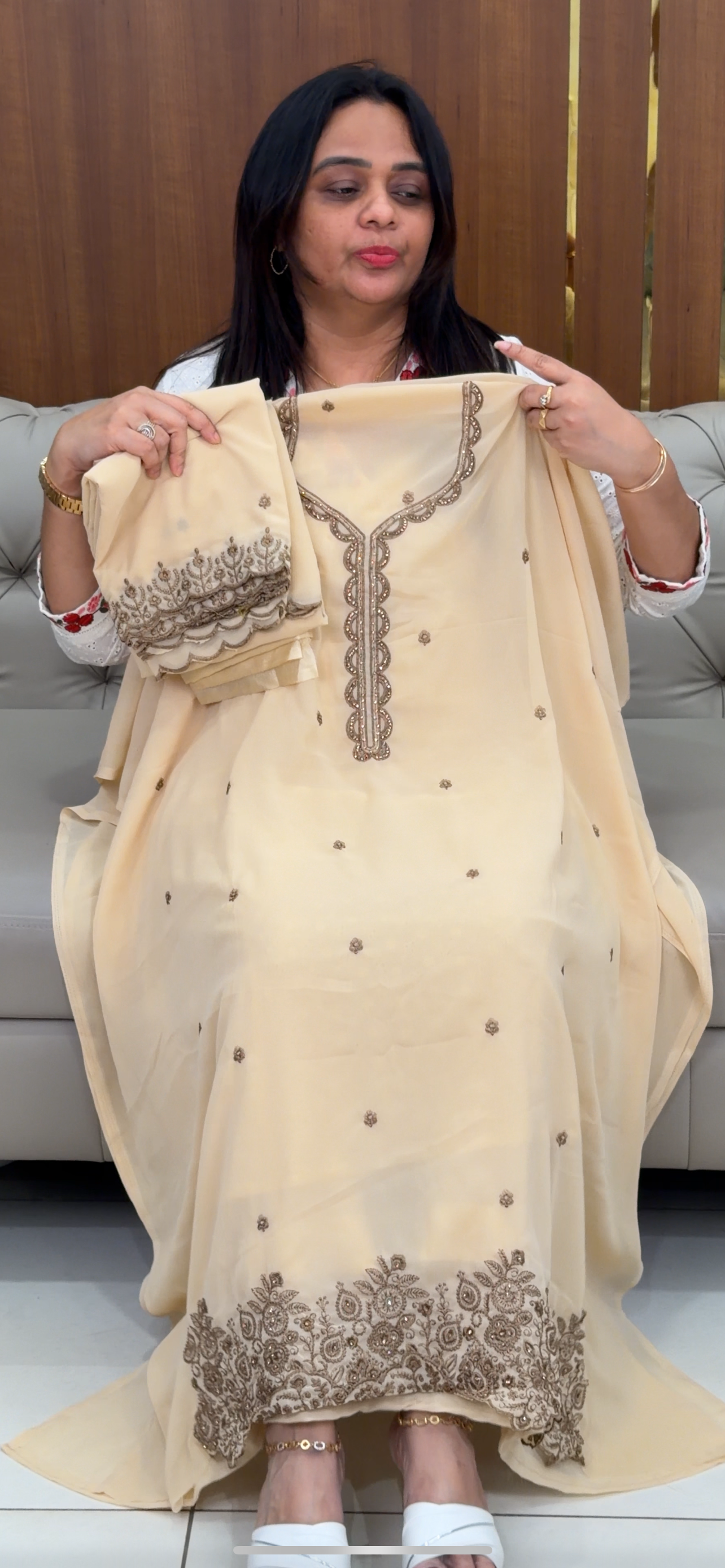 GEORGETTE UNSTITCHED SALWAR SUITS - IHA 29344