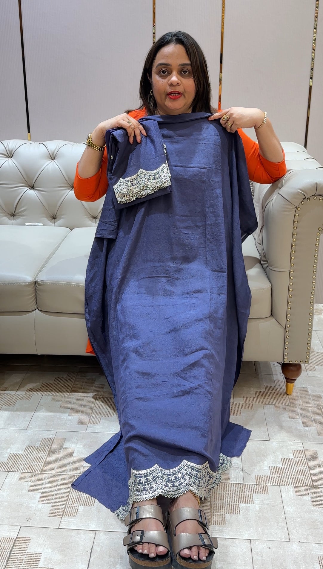 CRUSHED TISSUE UNSTITCHED SALWAR SUITS - IHA 25161