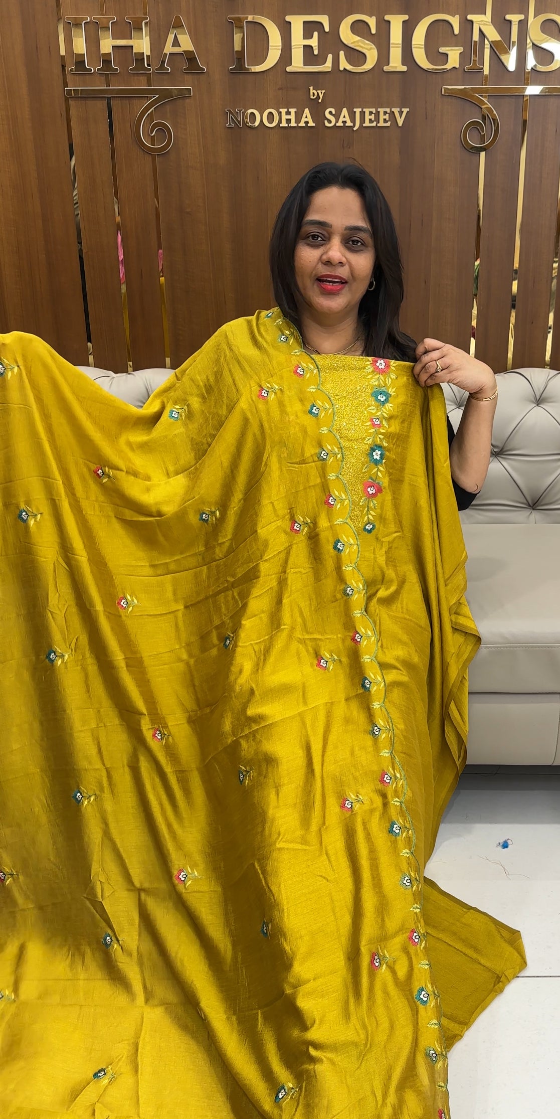 SEMI RAW SILK UNSTITCHED SALWAR SUITS - IHA 25238