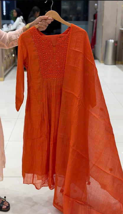 PARTY WEAR TOP,BOTTOM AND DUPATTA - IHA 35423