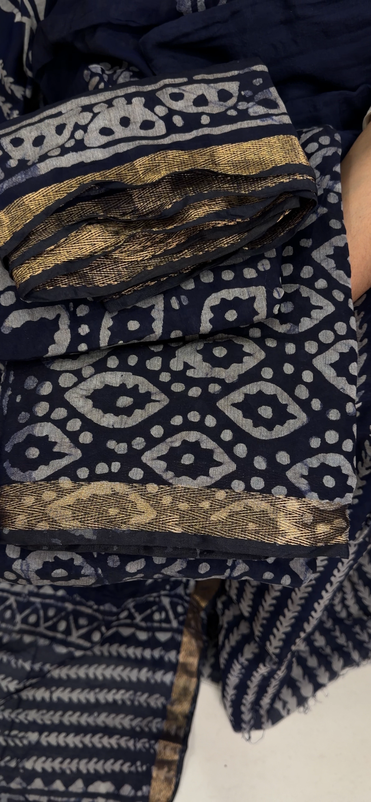 MAHESWARI SILK PRINTED UNSTITCHED SALWAR SUITS - IHA 34017