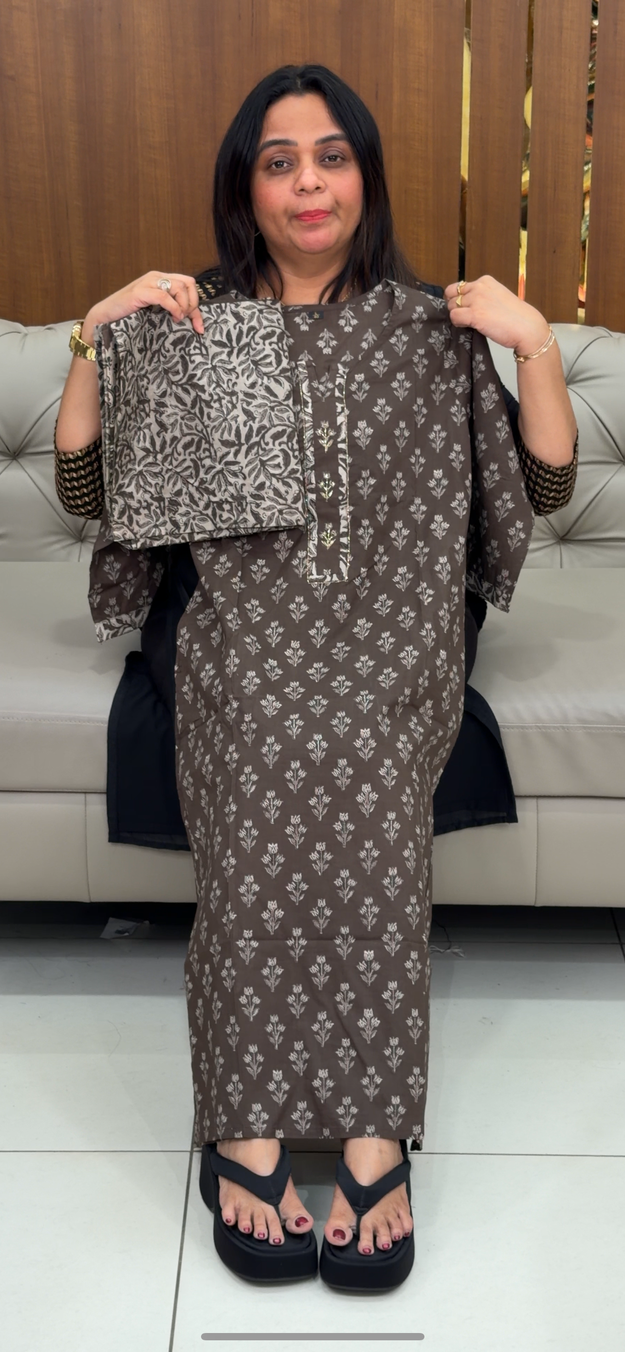 PRINTED COTTON TOP, BOTTOM AND DUPATTA - IHA 29267