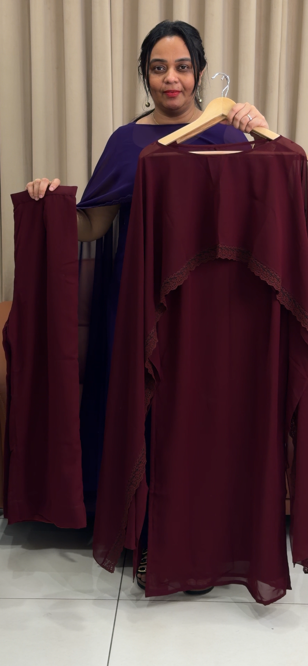 IHA'S IN-HOUSE GEORGETTE TOP AND BOTTOM - IHA 35547