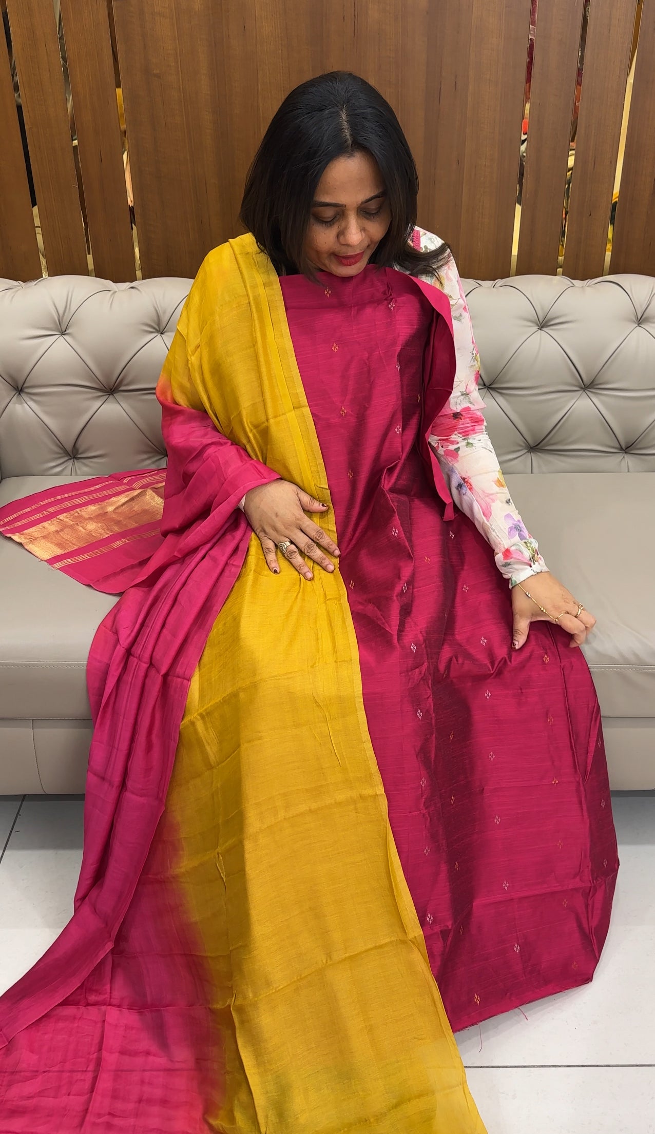 SILK COTTON UNSTITCHED SALWAR SUITS - IHA 26078