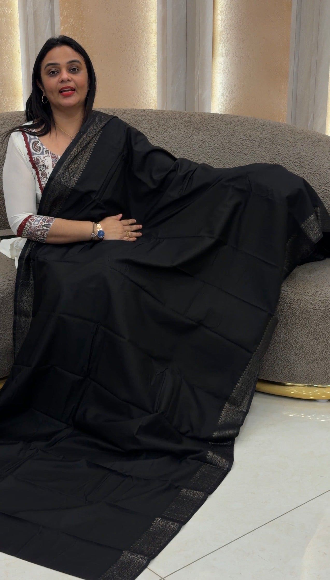 SEMI BANARASI SAREES - IHA 32900