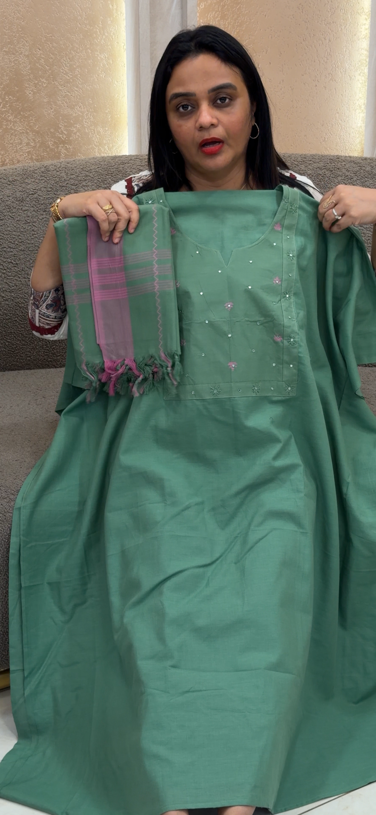 HANDLOOM COTTON UNSTITCHED SALWAR SUITS - IHA 32908