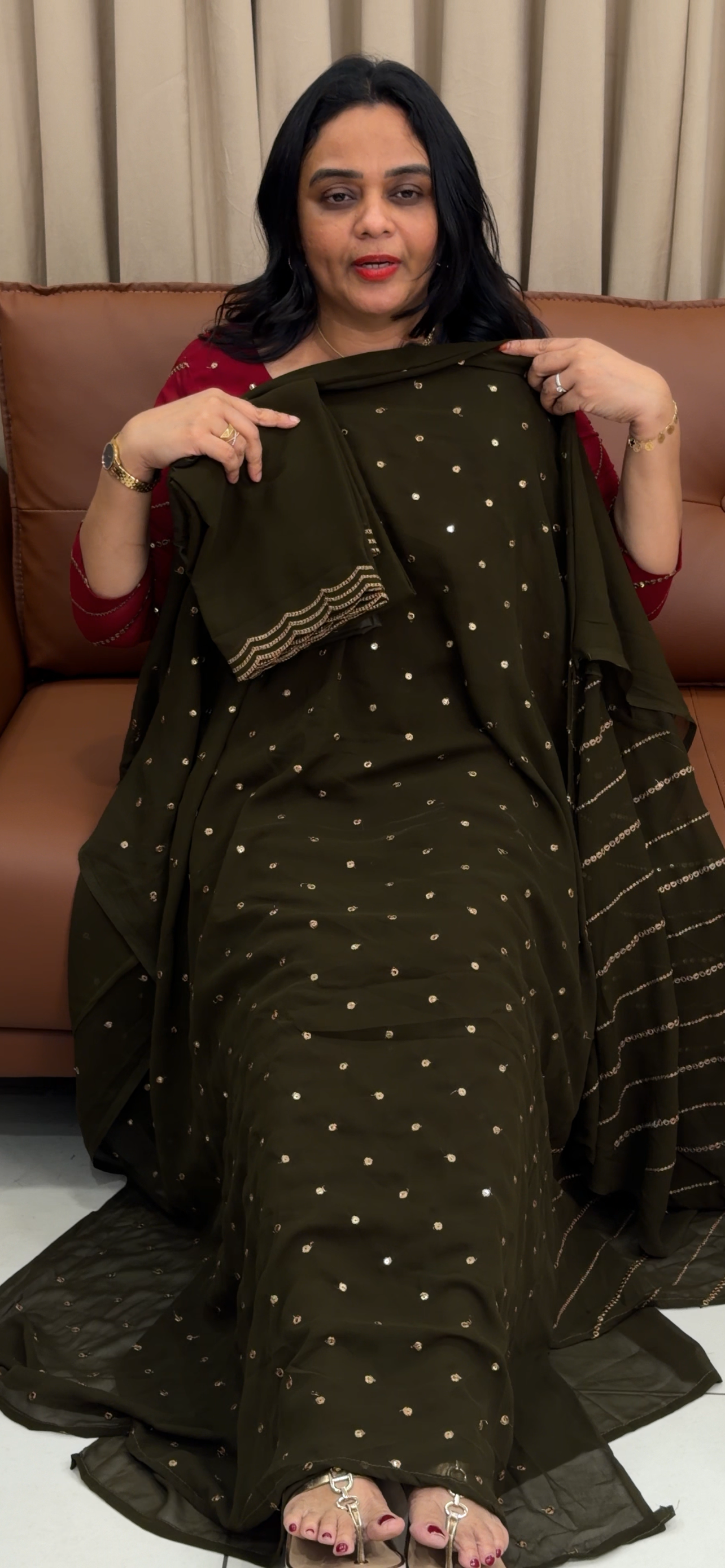 FAUX GEORGETTE UNSTITCHED SALWAR SUITS - IHA 33345