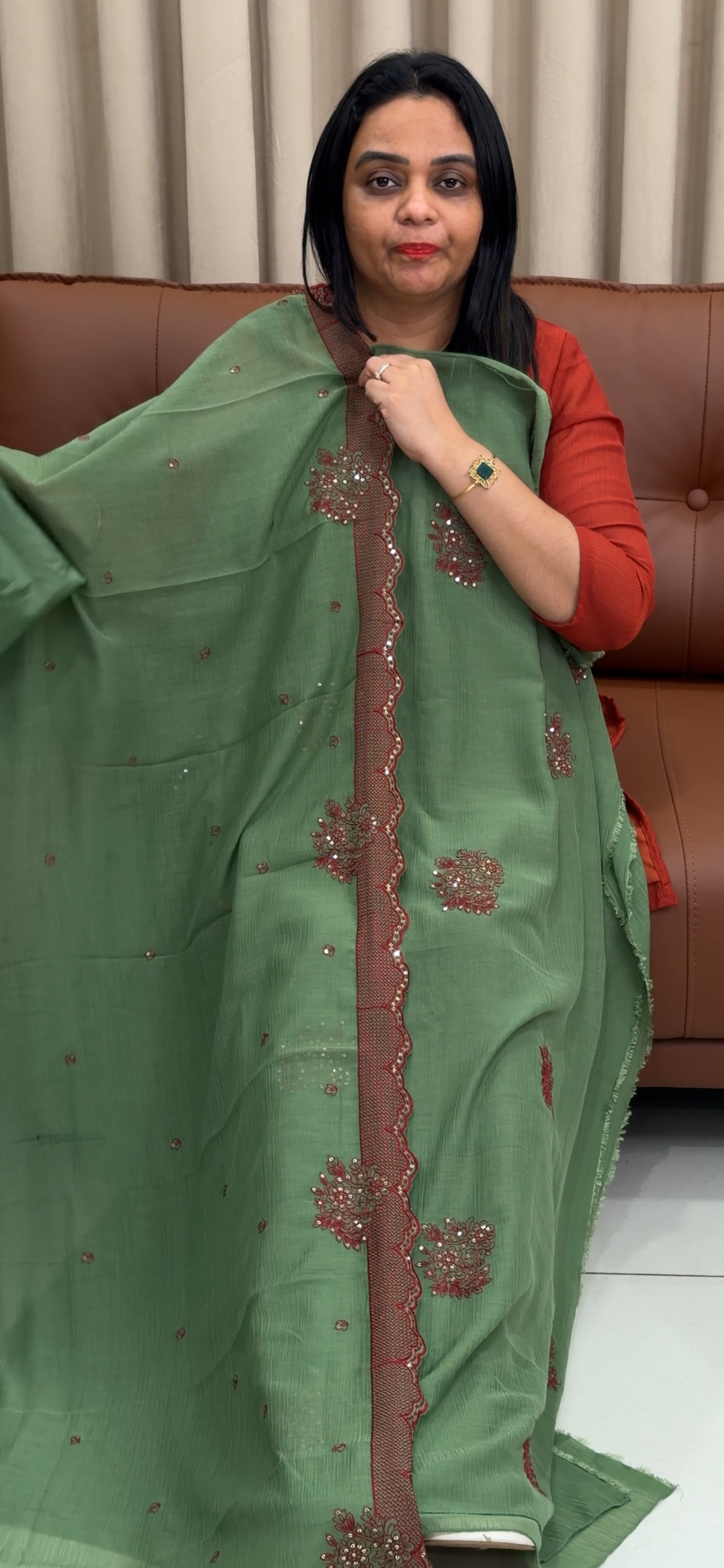 MUL CRUSHED UNSTITCHED SALWAR SUITS - IHA 33538