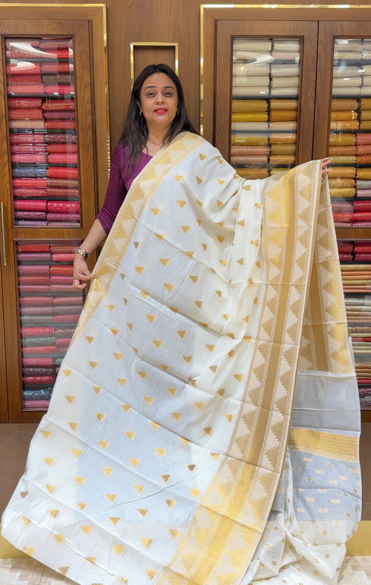 SILK  CHANDERI SAREES - IHA 21664