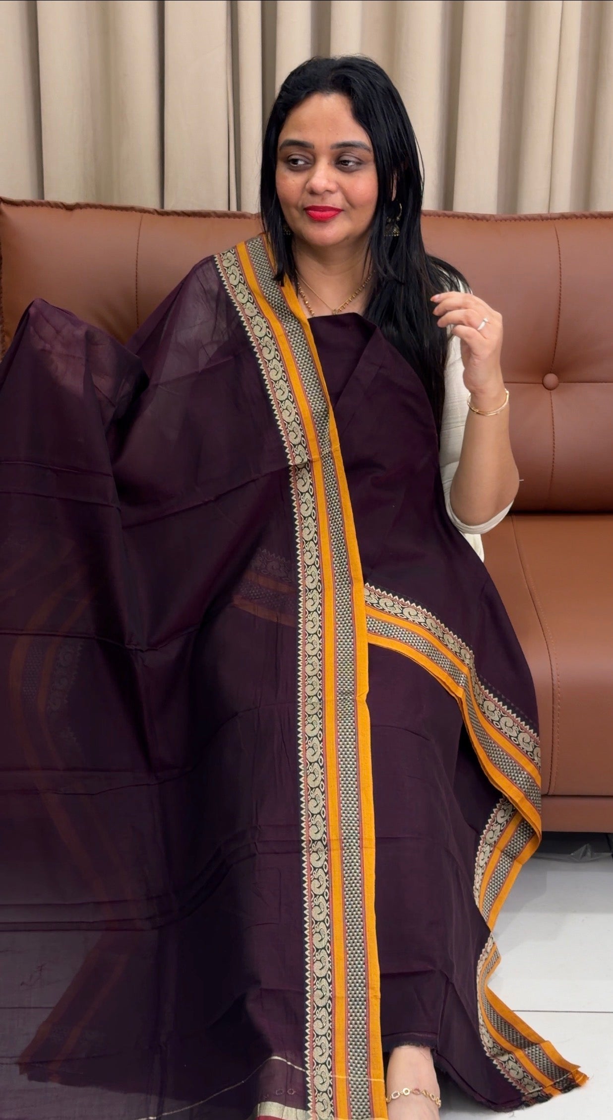 HANDLOOM COTTON UNSTITCHED SALWAR SUITS - IHA 34009