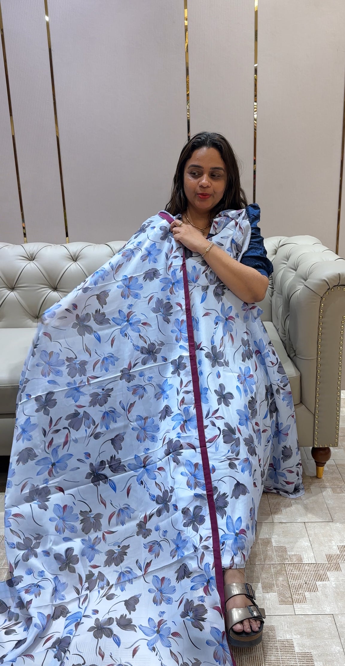FLORAL PRINTED TOPS AND DUPATTA  - IHA 22946