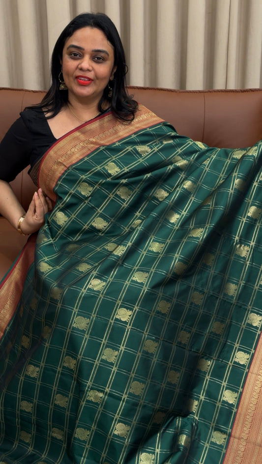 SEMI SILK SAREES - IHA 33573
