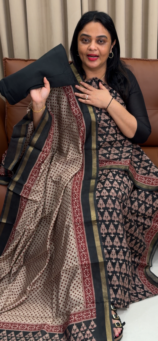 PRINTED UNSTITCHED SALWAR SUITS - IHA 34209