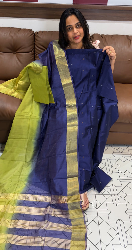 SEMI RAW SILK UNSTITCHED SALWAR SUITS - IHA 27699