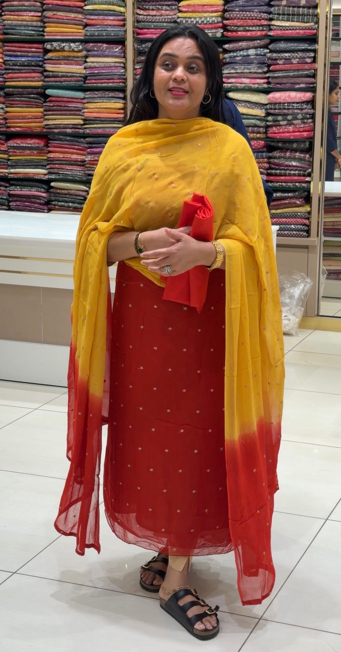 GEORGETTE UNSTITCHED SALWAR SUITS - IHA 35300