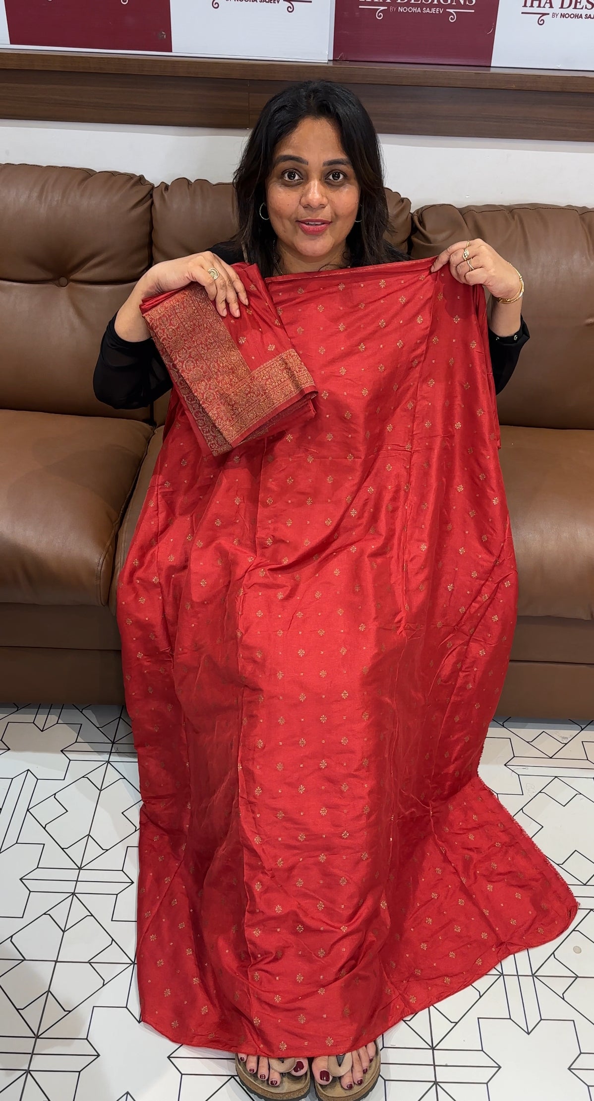 SEMI BANARASI UNSTITCHED SALWAR SUITS - IHA 26181