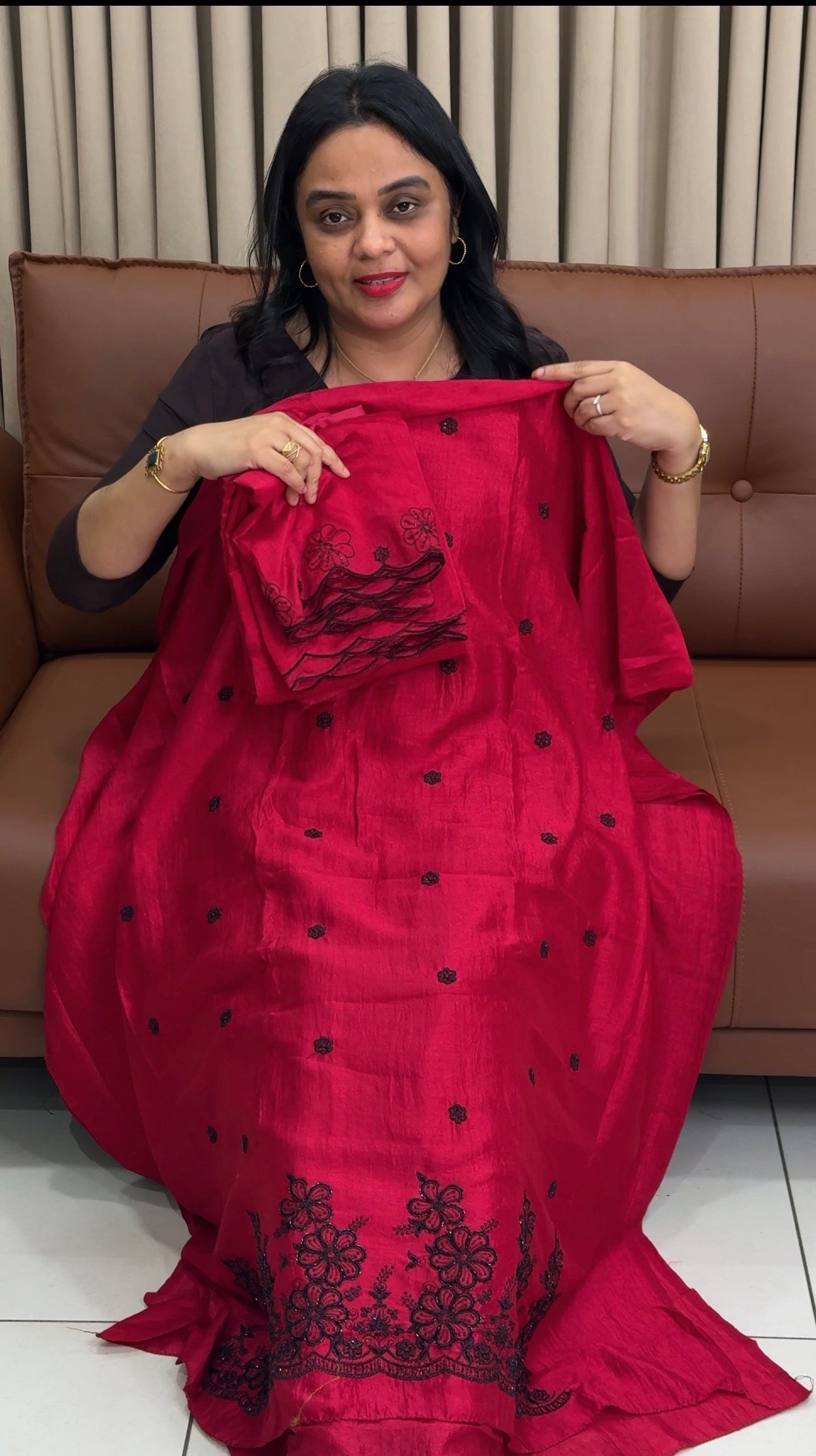 SEMI RAW SILK UNSTITCHED SALWAR SUITS - IHA 34414
