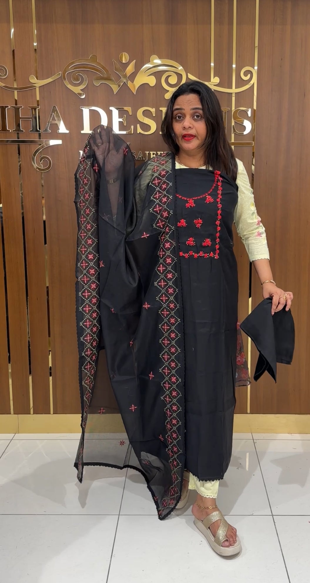 MODAL CHANDERI UNSTITCHED SALWAR SUITS - IHA 29385