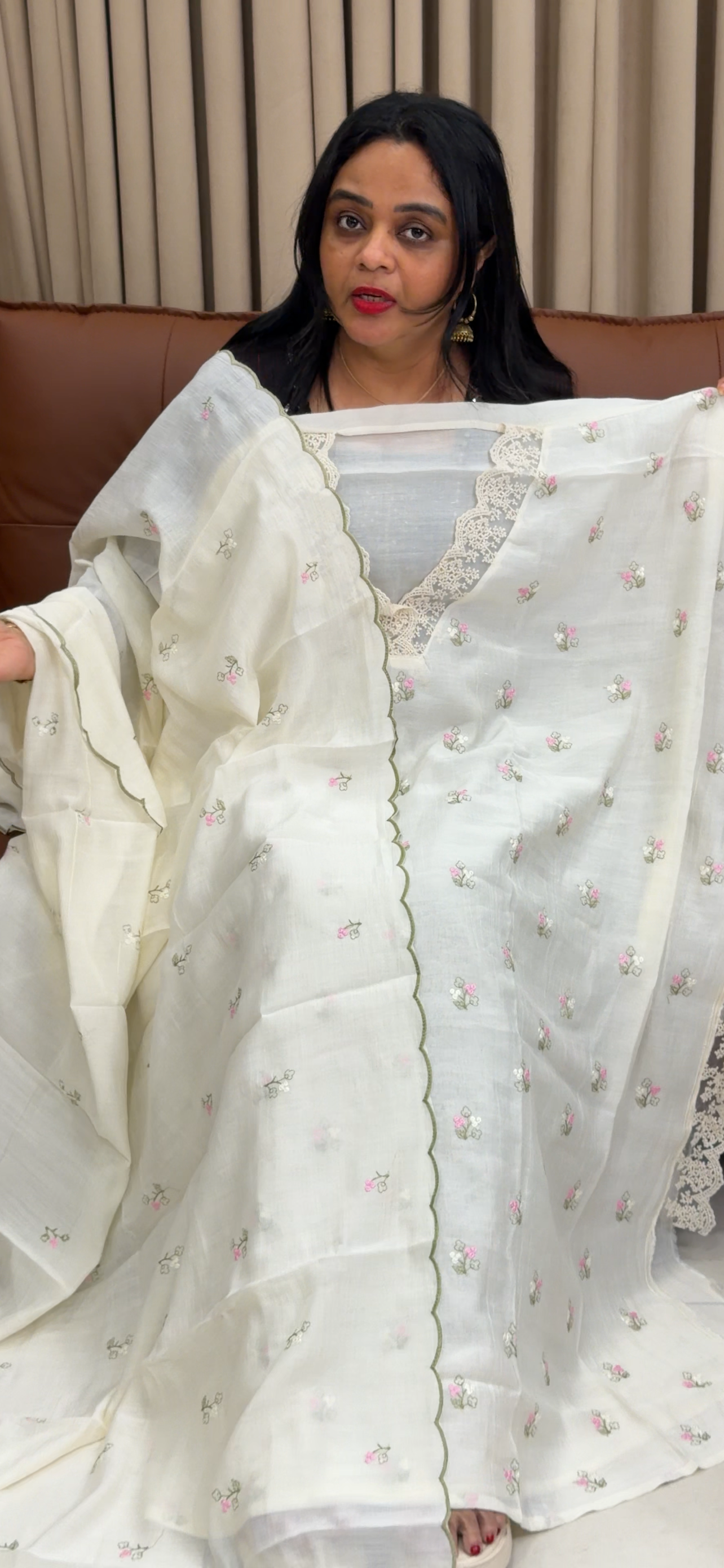 MALAI CHANDERI UNSTITCHED SALWAR SUITS - IHA 34488