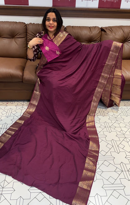 SEMI BANARASI SAREE - IHA 16336